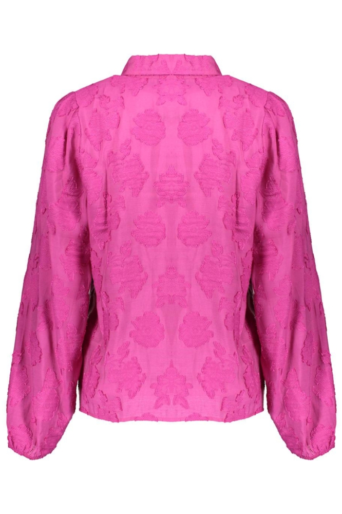 BLOUSE MET STRUCTUUR BLOEMEN 53754 20 PINK